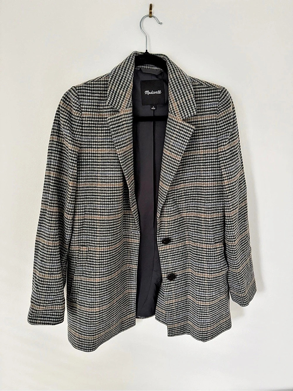 Madewell Dorset Blazer in Houndstooth Plaid